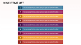 Nine Items List - Slide 1