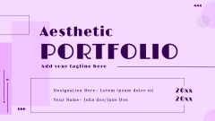 Aesthetic Portfolio Presentation - Slide 1
