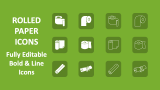 Rolled Paper Icons for Google Slides and PowerPoint