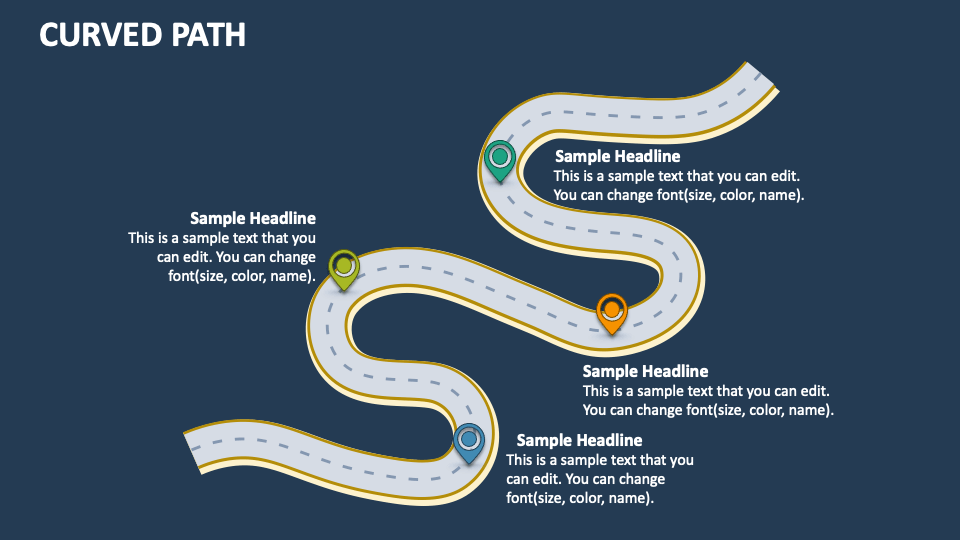 Curved Path PowerPoint and Google Slides Template - PPT Slides