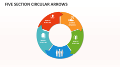 Five Section Circular Arrows - Slide 1