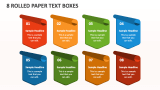8 Rolled Paper Text Boxes - Slide 1