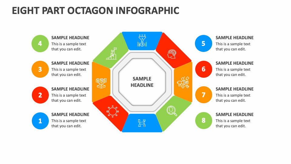 Eight Part Octagon Infographic - Slide 1