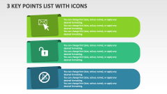 3 Key Points List with Icons - Slide 1