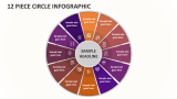 12 Piece Circle Infographic - Slide 1