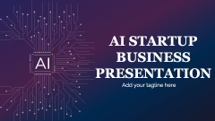 AI Startup Business Presentation - Slide 1