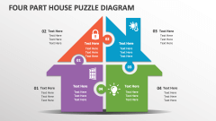 Four Part House Puzzle Diagram - Slide 1