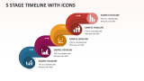 5 Stage Timeline with Icons - Slide 1