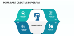 Four Part Creative Diagram - Slide 1