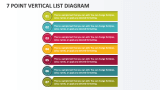 7 Point Vertical List Diagram - Slide 1