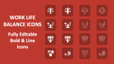 Work Life Balance Icons - Slide 1