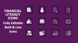 Financial Literacy Icons - Slide 1