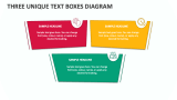 Three Unique Text Boxes Diagram - Slide 1