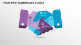Four Part Handshake Puzzle - Slide 1