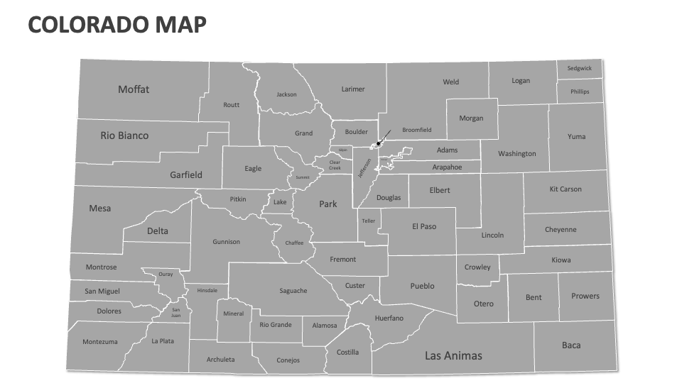 Colorado Map for Google Slides and PowerPoint - PPT Slides