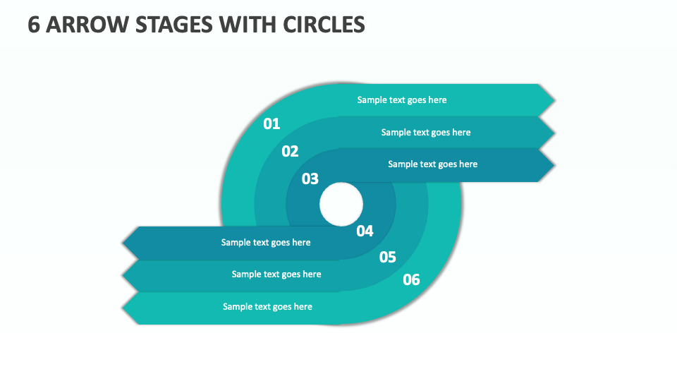6 Arrow Stages with Circles - Slide 1