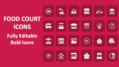 Food Court Icons - Slide 1