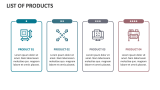 List of Products - Slide 4