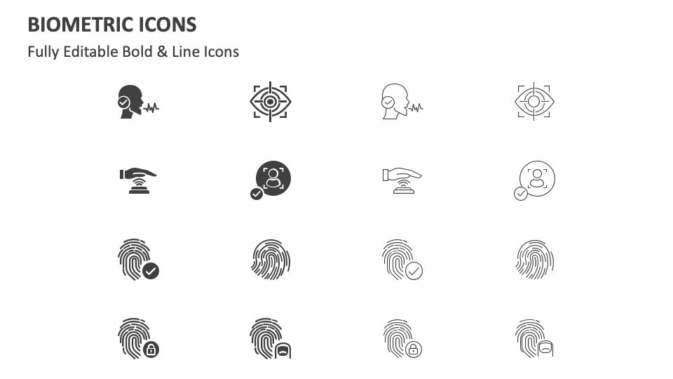 Biometric Icons for Google Slides and PowerPoint